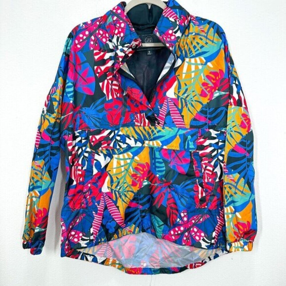 Lauren‎ James Womens Size Medium Anorak Jacket Multicolor Floral Water Resistant